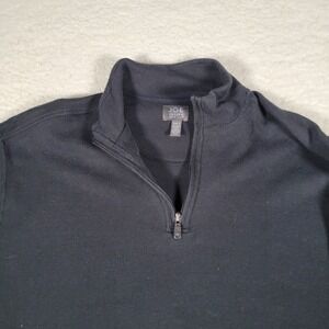 Jos A Bank Mens 3XLT Black Cotton blend Quarter Zip Sweater